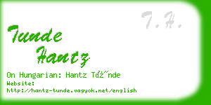 tunde hantz business card